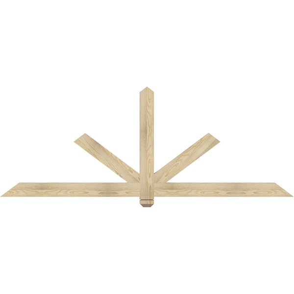 Ekena Millwork Kennewick Rough Sawn Timber Gable Bracket, Douglas Fir, 84"W x 31"H x 2"D x 4"F, 9/12 Pitch GBW084X31X0204KEN00RDF - main